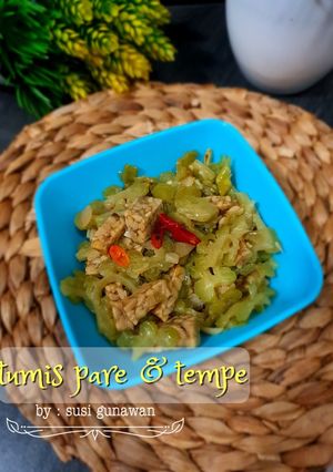 Foto resep Tumis pare & tempe