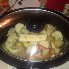A picture of Improved Mississippi Pot Roast with Potatoes and Carrots.
