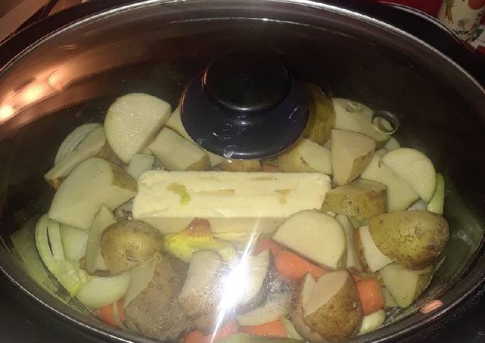 Simple Way to Make Perfect Improved Mississippi Pot Roast with Potatoes and Carrots