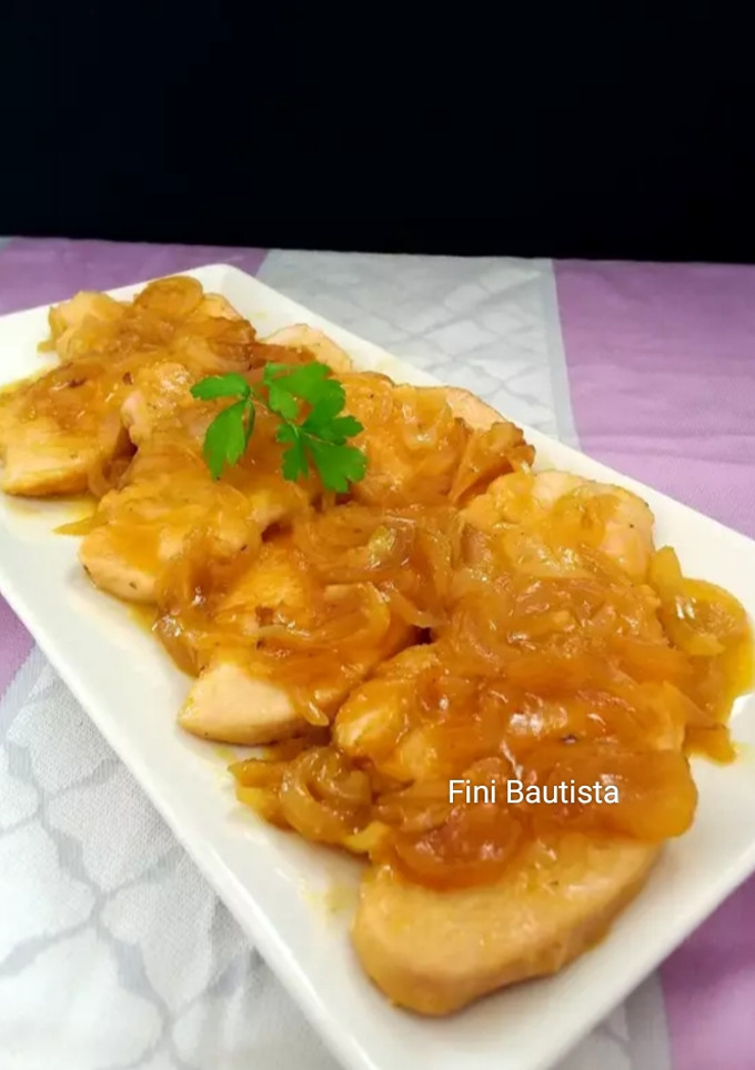 Una foto de Filetes de pechuga de pavo a la naranja