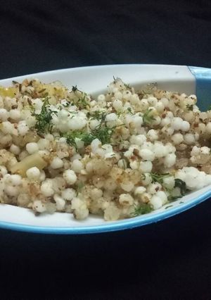 A picture of Sabudana khichdi.