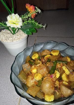 Foto resep Tumis bakso baby corn