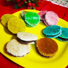 A picture of Colorful French Macarons.
