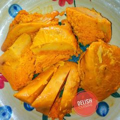 Okpa (Bambara nut cake) A picture of Okpa (Bambara nut cake).