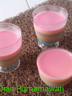 Foto resep Puding Pelangi