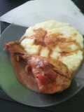 Pollo a la bolsa con puré a los 4 quesos