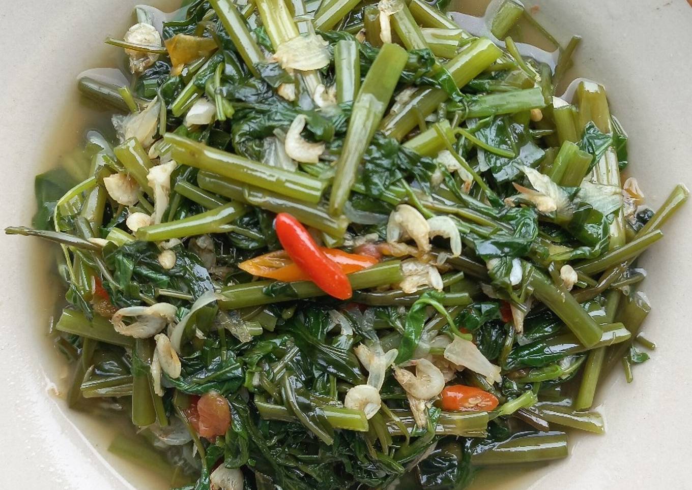 Bagaimana Membuat Tumis Kangkung dan Udang Papai yang Bisa Manjain Lidah