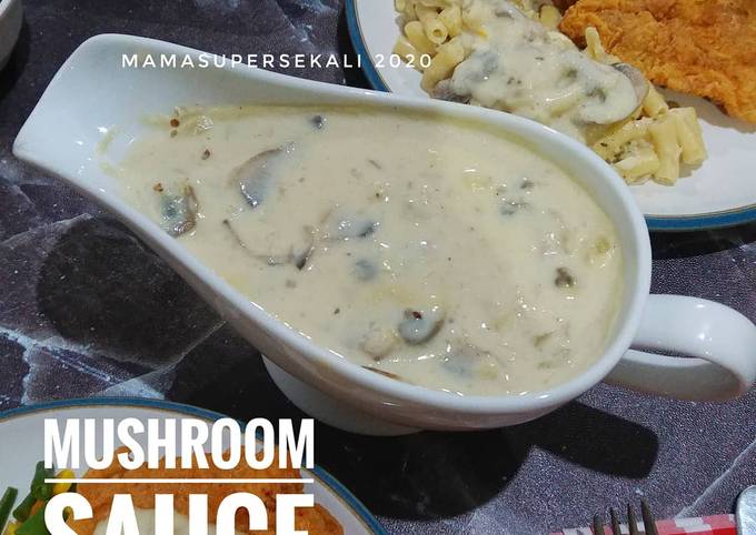 Resep Mushroom Sauce Saus Jamur Untuk Steak Oleh Mamasuper Cookpad