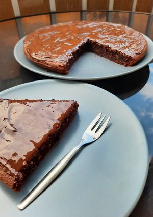 Une photo de Gateau chocolat courgette
