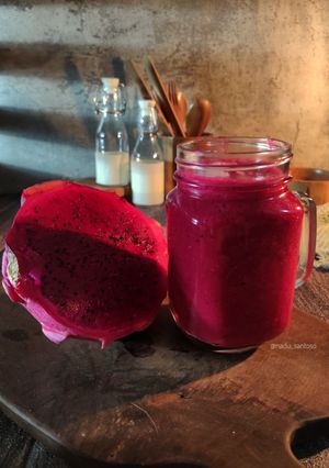 Foto resep Pink October dragon fruit Smoothie