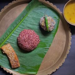 Koldil Aru Maas Pitika / Mashed Fish with Mashed Banana Flower in Assamese Style A picture of Koldil Aru Maas Pitika / Mashed Fish with Mashed Banana Flower in Assamese Style.