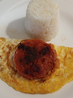 Una foto de Huevo y chorizo para almuerzo rápido