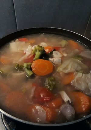 Foto resep Ayam kuah asem sayur DEBM No MSG