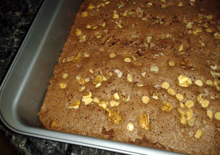 Easiest Way to Make Super Quick Homemade White choc walnut brownie