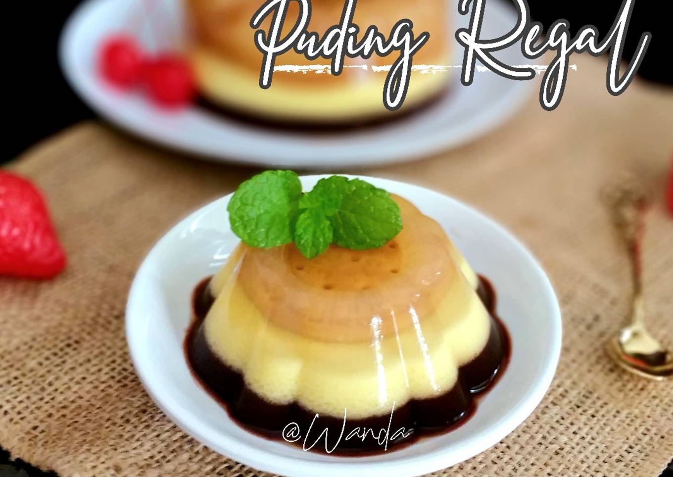 Puding Regal 3 Lapis (puding mentega dan puding coklat)