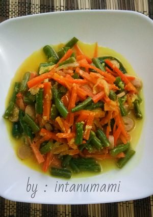 Foto resep Tumis buncis wortel sosis bumbu kuning