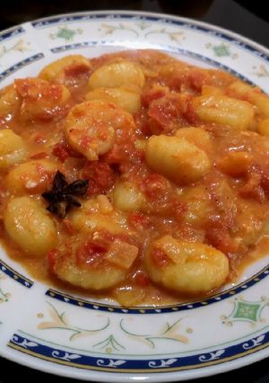 Φωτογραφία της συνταγής Gnocchi de patate with shrimp white cheese and ouzo!!! 🦐 (Νιόκι πατάτας με γαρίδες, φέτα και ούζο)