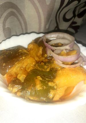 বেঙ্গন দো পেঁয়াজা (baingan do peyaja recipe in Bengali) রেসিপির প্রধান ছবি