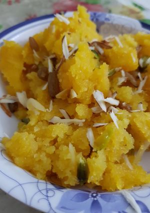 A picture of Suji ka Halwa.