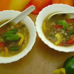 Lemony Chicken & Bell Pepper Soup A picture of Lemony Chicken & Bell Pepper Soup.