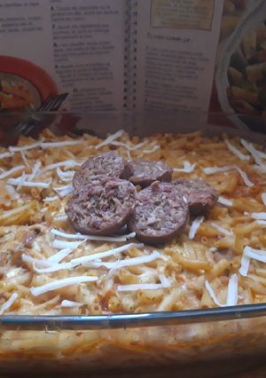 صورة لوصفة غراتان المعكرونة بالجبن و البيبيروني