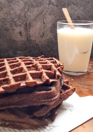 Une photo de Gaufre vegan au chocolat