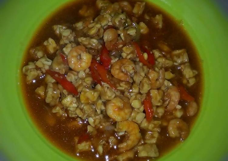 Resep Tempe Udang Saos Tiram, Lezat Sekali