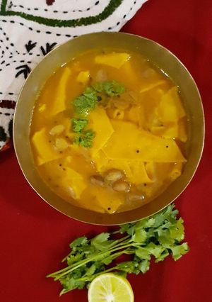 A picture of Dal Dhokli.