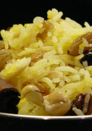 A picture of Kalpna's Sweet Saffron Rice.
