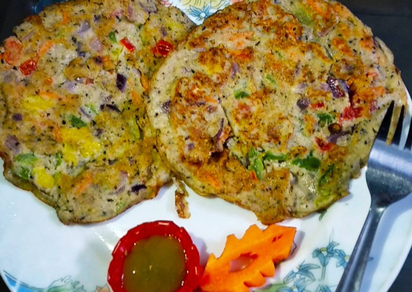 Pancake with multigrain vegetables