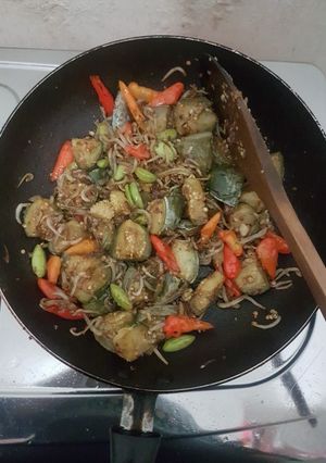 Foto resep Tumis Terong Teri pedas