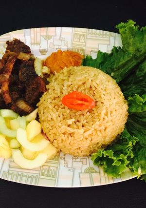 Foto resep Nasi Kebuli dan Kambing Lada Hitam