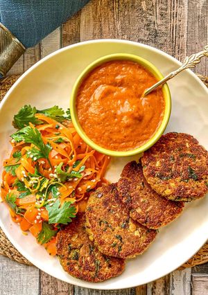 O poză a rețetei Falafel de linte galbenă.