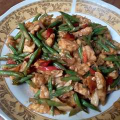 รูปของ Tumis kacang panjang tempe