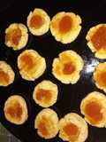 Galletas de mantequilla con mermelada de papayas