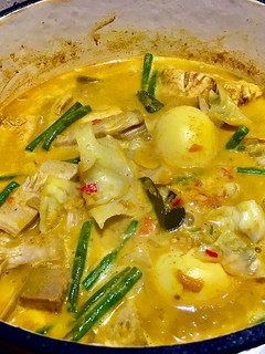 Foto resep Gule/Kalio ayam+nangka+telur Padang