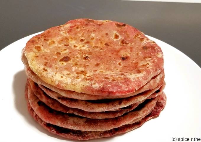 Recipe of Homemade Beetroot Mix Veg Paratha