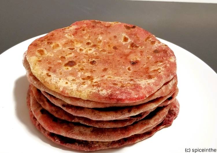 Steps to Make Ultimate Beetroot Mix Veg Paratha