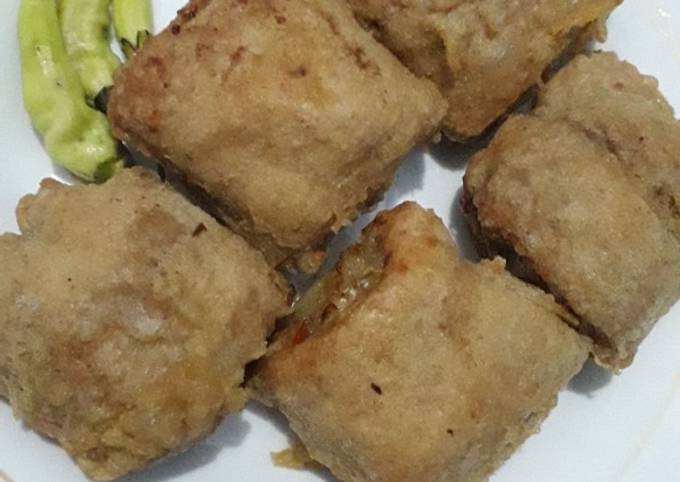 Cara bikin Tahu isi mercon Cara bikin Tahu isi mercon