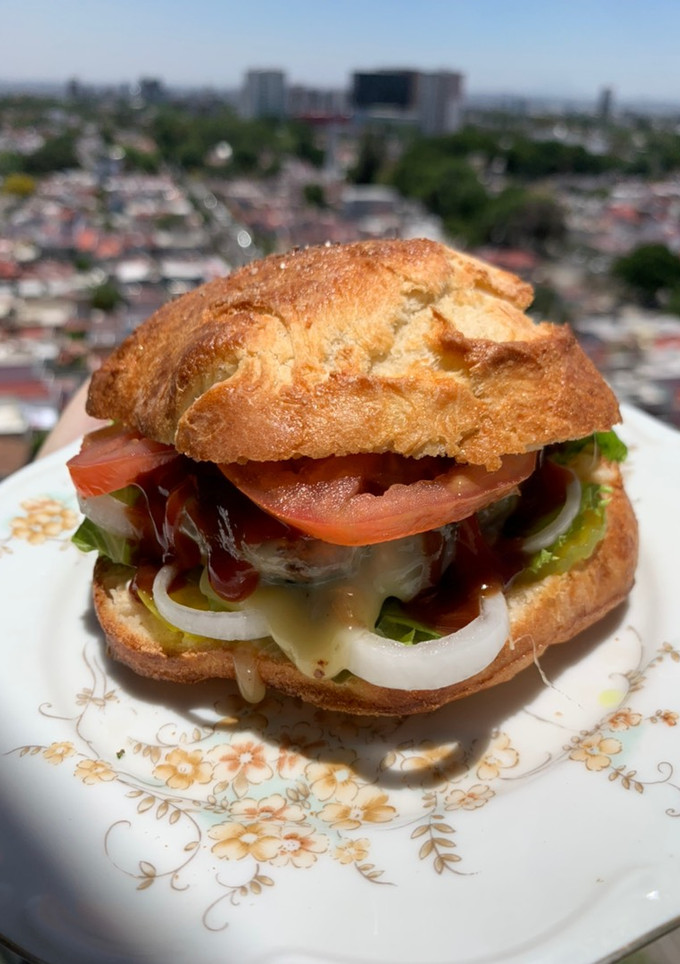 Una foto de Pan de hamburguesa casera