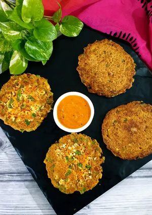 A picture of Oats Paneer Chila.