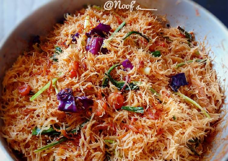 Langkah Menyiapkan Bihun Goreng Pedas Special Lezat