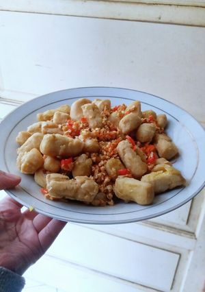A picture of Tahu Cabai Garam / Tofu With Spicy Garlic and Chilli.