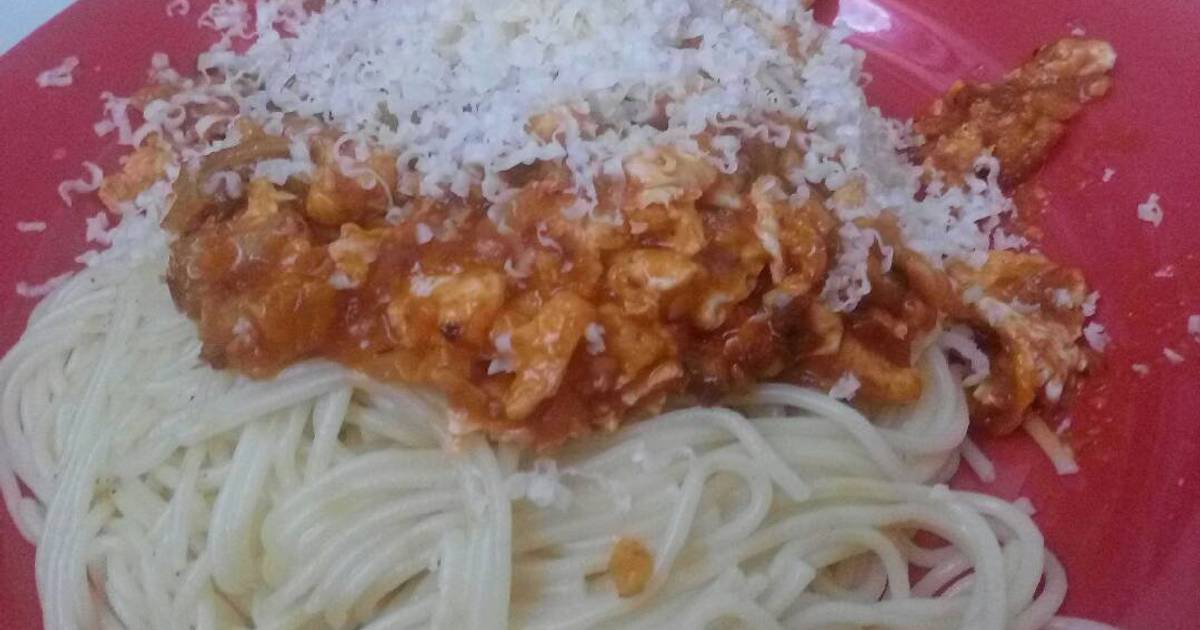 Resep Spageti Saus Bolognese Telur Keju Oleh Narasansha Eomma Cookpad