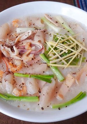 Hình của món Cháo MỰC khô.