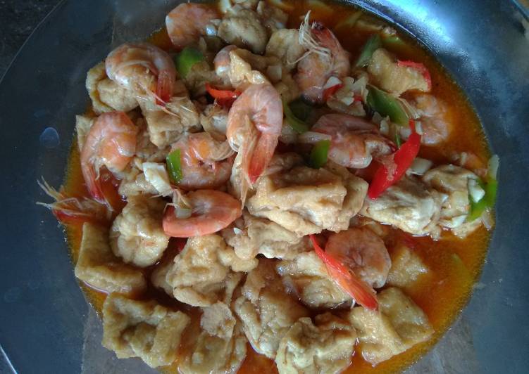 Udang Tahu Saus Tiram