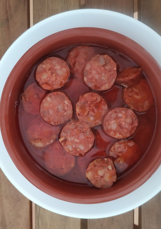 Una foto de Chorizo a la sidra