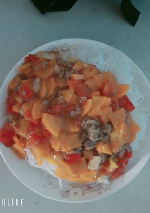 Hình của món Bún trộn.