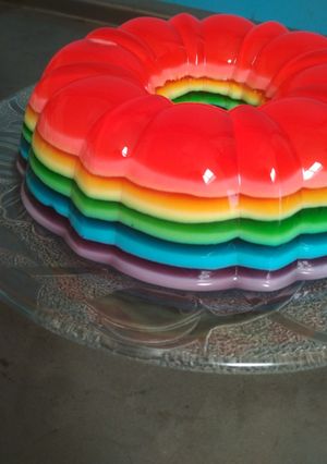 Foto resep Puding Rainbow