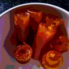 A picture of Aam papad | mango candy.